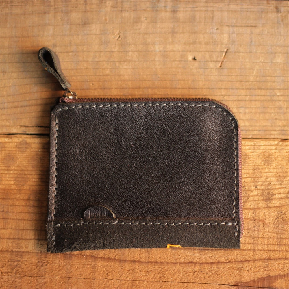 男女兼用ZIP式ミニ財布 スリムなサイズ感でサブの革財布にも。g-2 【ネーム縫付 対応】