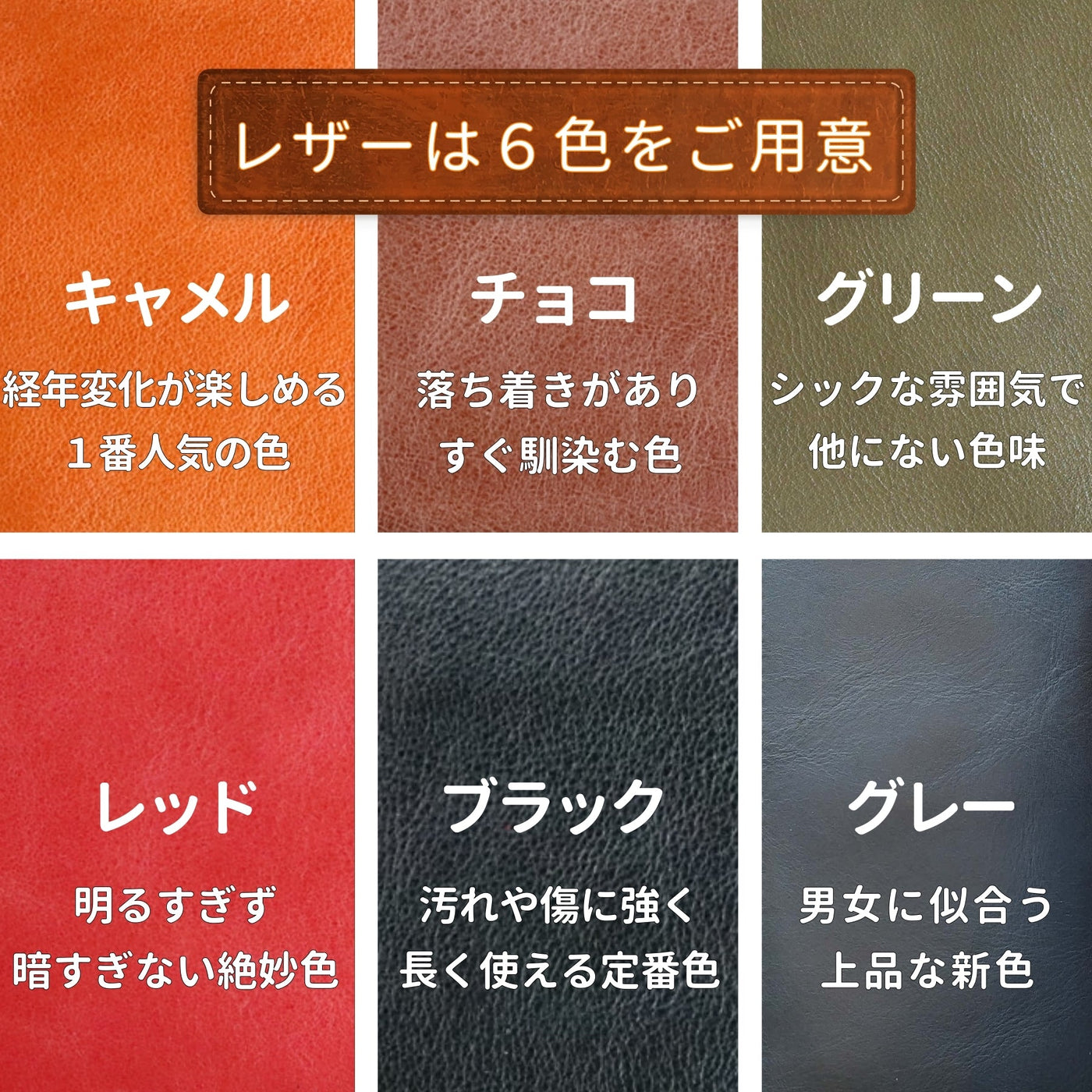 ６色の革色