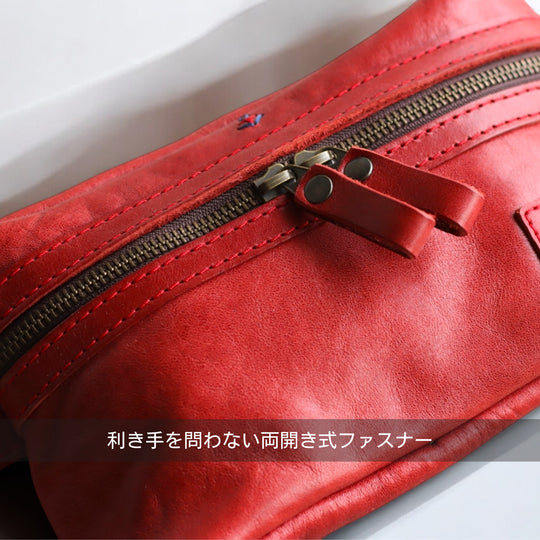 レザーボディバッグ エストロ｜全3サイズ展開 男性におすすめ｜博多の