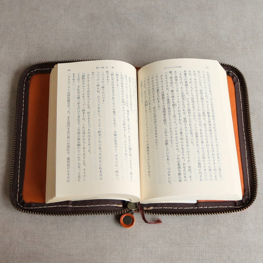 バルカ | ファスナー式文庫本カバー 姫路レザー 日本製 | 革製品工房