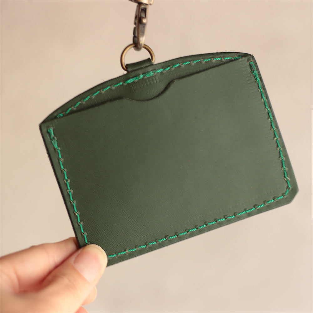 【希少】Takahashi ETUDE 蓋付き小物入れ 深緑 1986年製 本革IDケース | 通勤通学に便利なDカン付属 g-38 – Japlish（ジャ